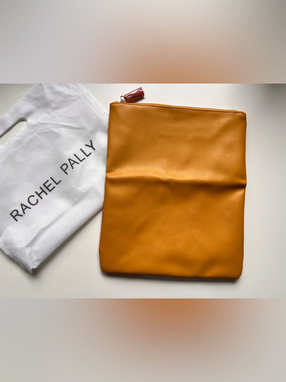 Rachel Pally Mustard and Rust Floral Fold-Over Clutch - Picture 2 of 7